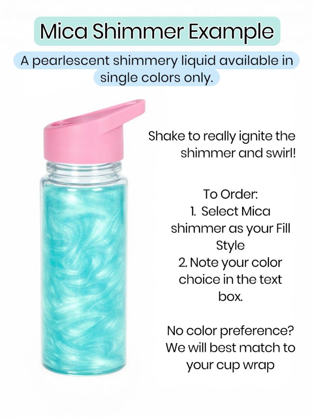 Custom 20oz Acrylic Tumbler w/ Handle | Glitter Filled Cup | Snow Globe Cup - Picture 10 of 11